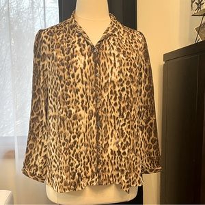 JCrew Animal Print Blouse